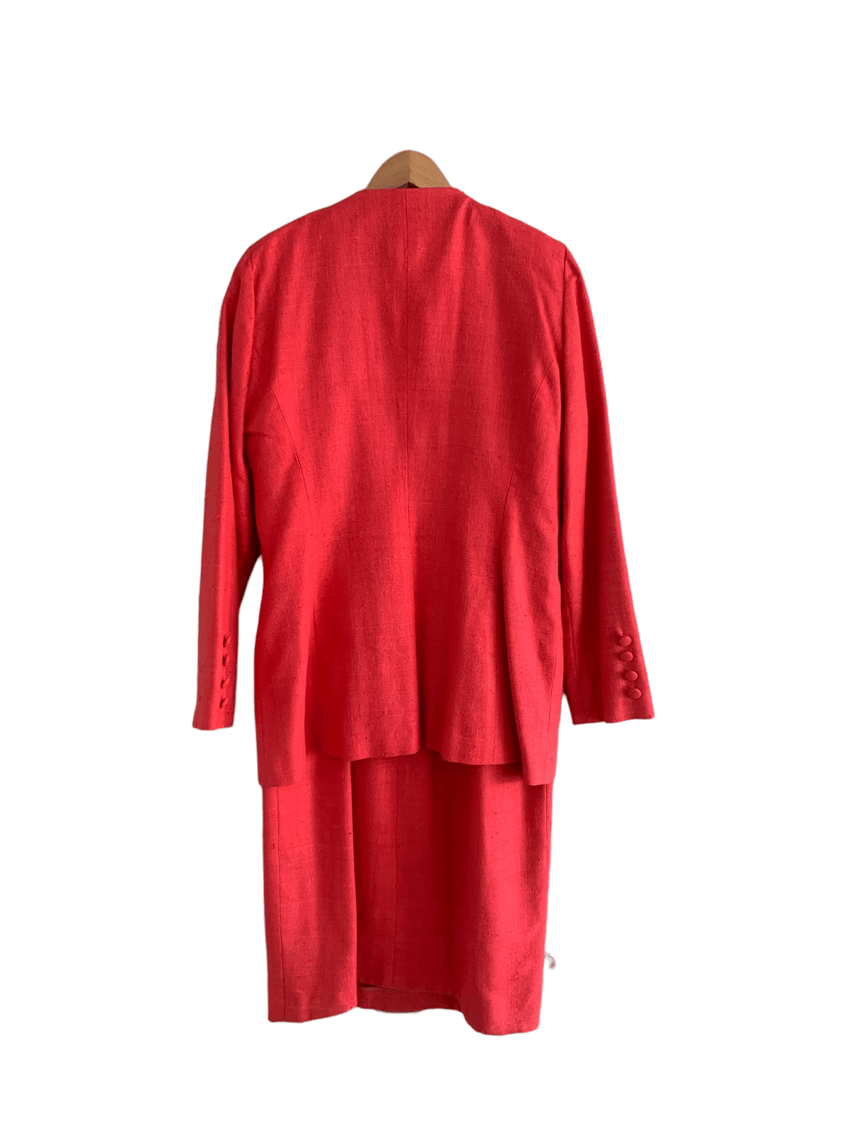 Jenny Edward Moss Linen Dress and Jacket Coral UK Size 12 - Ava & Iva