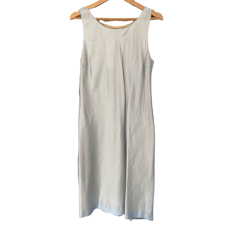 Burberry "Fifield" Duck Egg Blue 100% Silk Shift Dress Size 46 (UK Size 14) - Ava & Iva