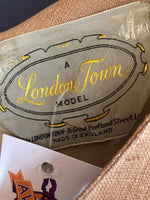 London Town Linen Taupe Cap Sleeved Dress UK Size 10 - Ava & Iva
