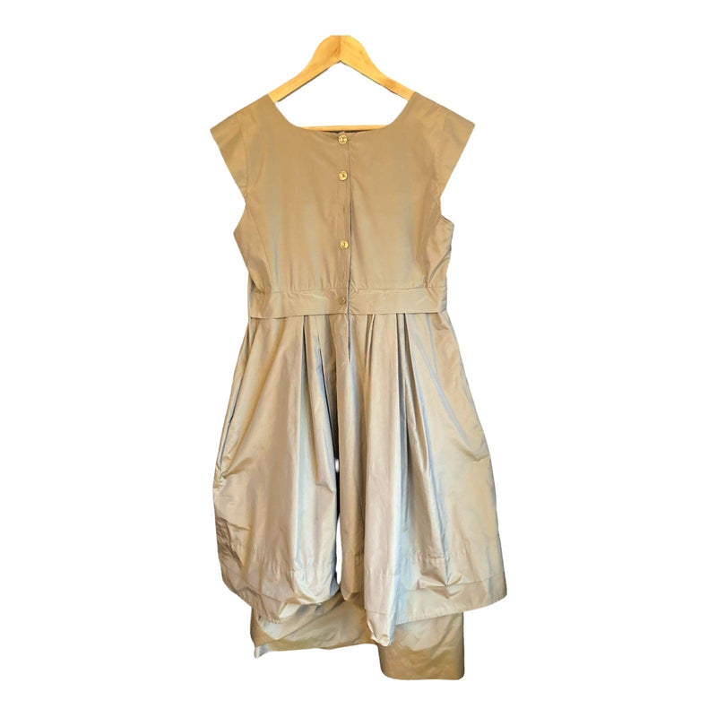 Lilith Matt Gold Capped Sleeved Empire Style Dress Size 40 UK Size Medium - Ava & Iva