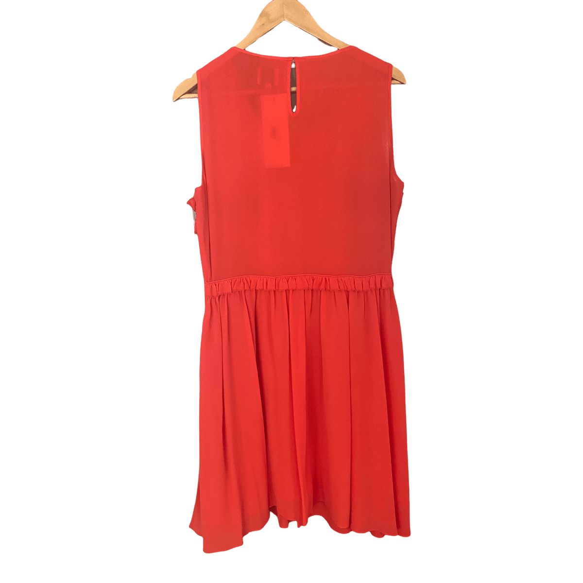 Reiss 100% Silk Sleeveless Orange Summer Dress UK Size14 - Ava & Iva