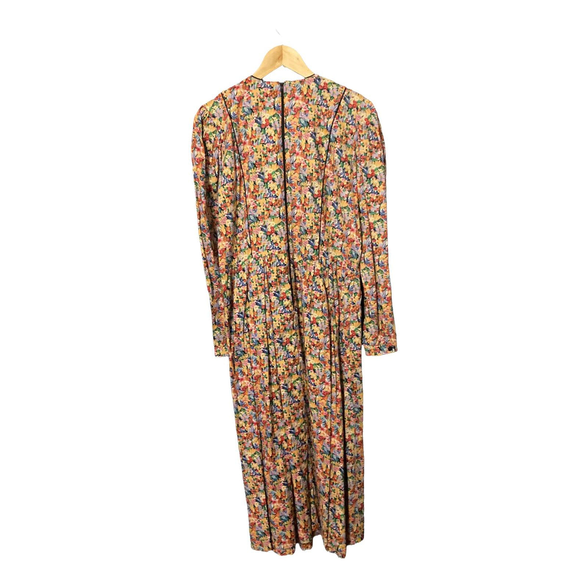 Marion Donaldson Cotton Liberty Print Floral Long Sleeved Dress UK Size 12 - Ava & Iva