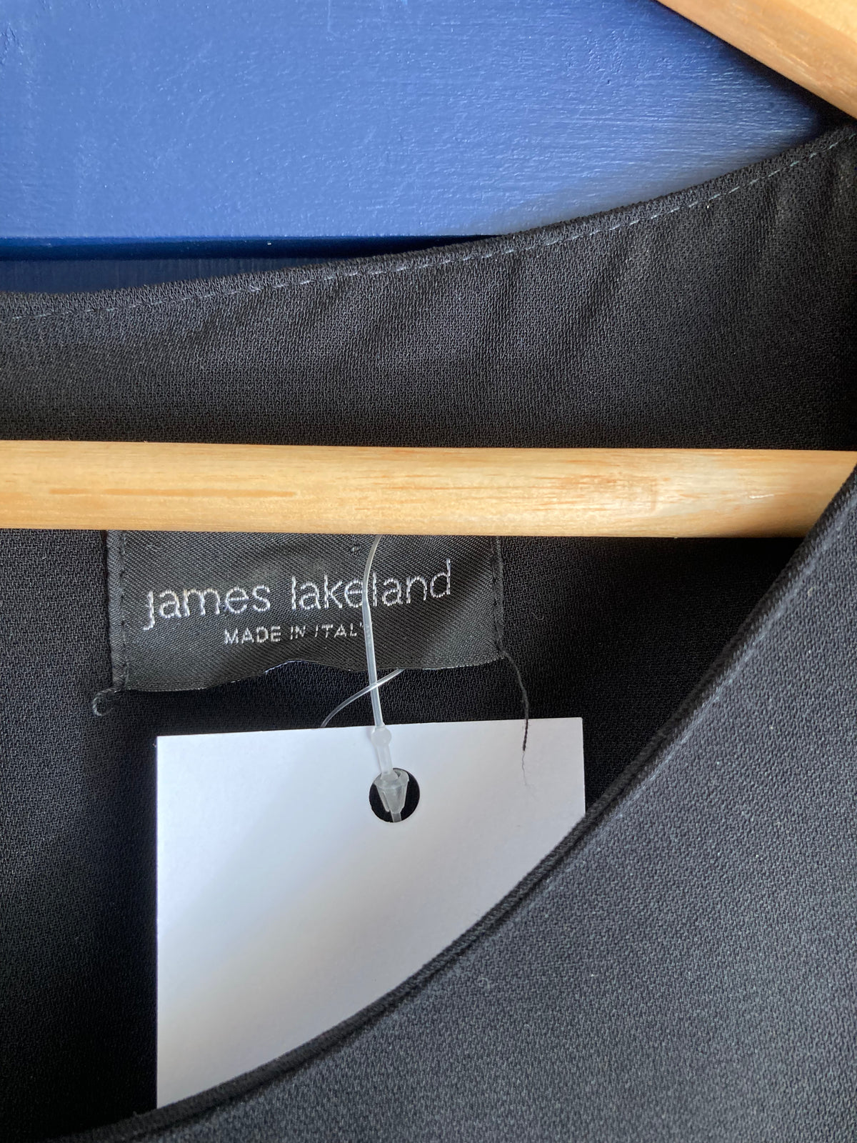 James Lakeland Black Patterned 3/4 Sleeved Dress UK Size 16 - Ava & Iva