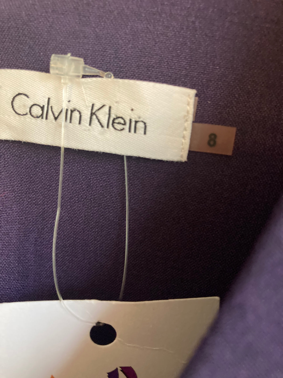 Calvin Klein Purple Bow Fronted Sleeveless Dress UK Size 8 - Ava & Iva