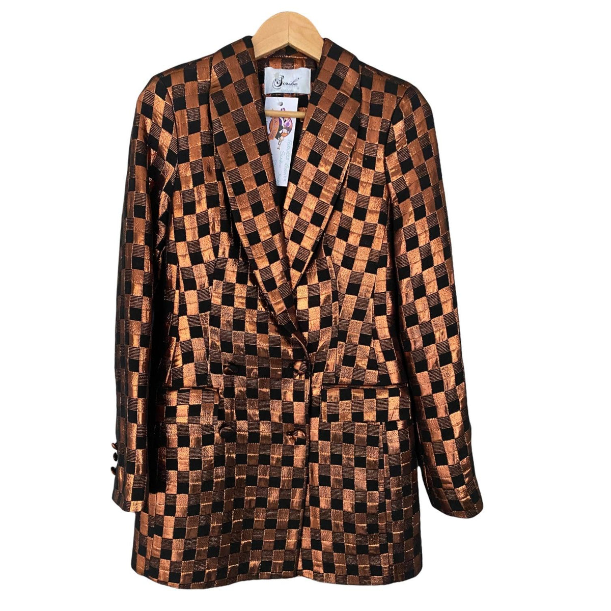 Scribe Rozanna Purcell Bronze and Black Metallic Jacket UK Size 10 BNWT - Ava & Iva