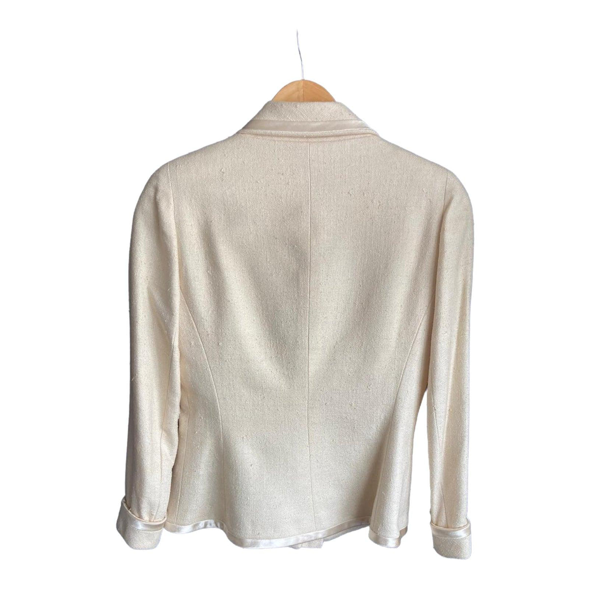 Robinson Valentine Silk Cream Skirt Suit UK Size 12 - Ava & Iva