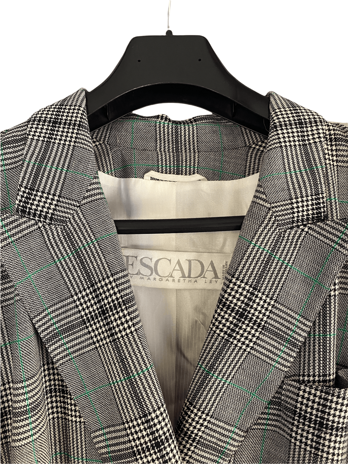 Escape Grey Prince of Wales Check Double Breasted Grey Jacket UK12 - Ava & Iva