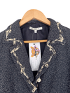 L.K.Bennett Cotton Mix Jacket Navy Blue Lined UK Size 10 - Ava & Iva
