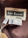 Vintage Peter Barron Wool Brown Long Sleeved Dress UK Size 14 - Ava & Iva