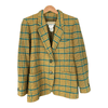 Yves Saint Laurent Variation Vintage 100% Wool Check Jacket Green and Brown FR38 UK Size 10 - Ava & Iva