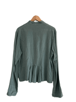 CP Shades 100% Linen Summer Jacket Green UK Size M/L - Ava & Iva