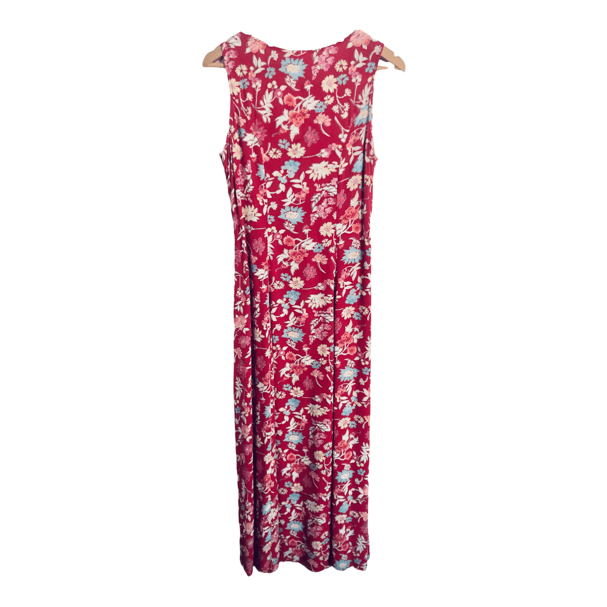 Adini Sleeveless Summer Tunic Maxi Sundress Dress Pink Multi Floral Print UK Size 10-12 - Ava & Iva