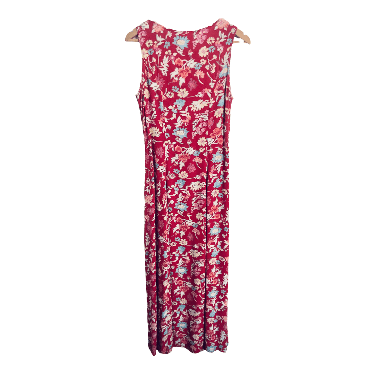 Adini Sleeveless Summer Tunic Maxi Sundress Dress Pink Multi Floral Print UK Size 10-12 - Ava & Iva