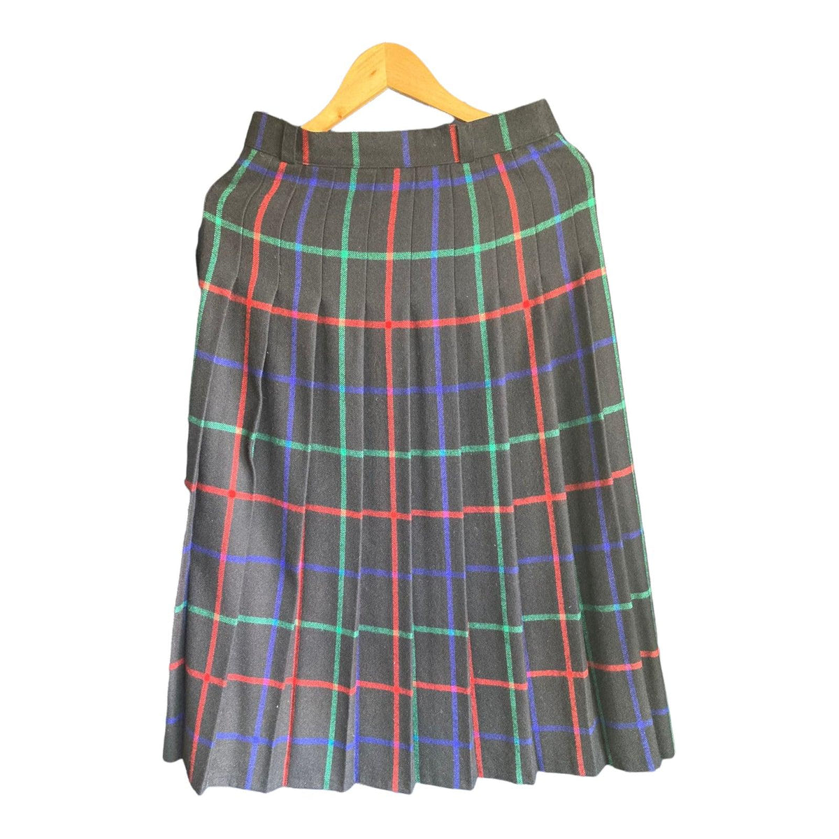 Ara Woollen Black Muti-Coloured Checked Skirt Suit Jacket UK Size 14 Skirt UK Size 12 - Ava & Iva