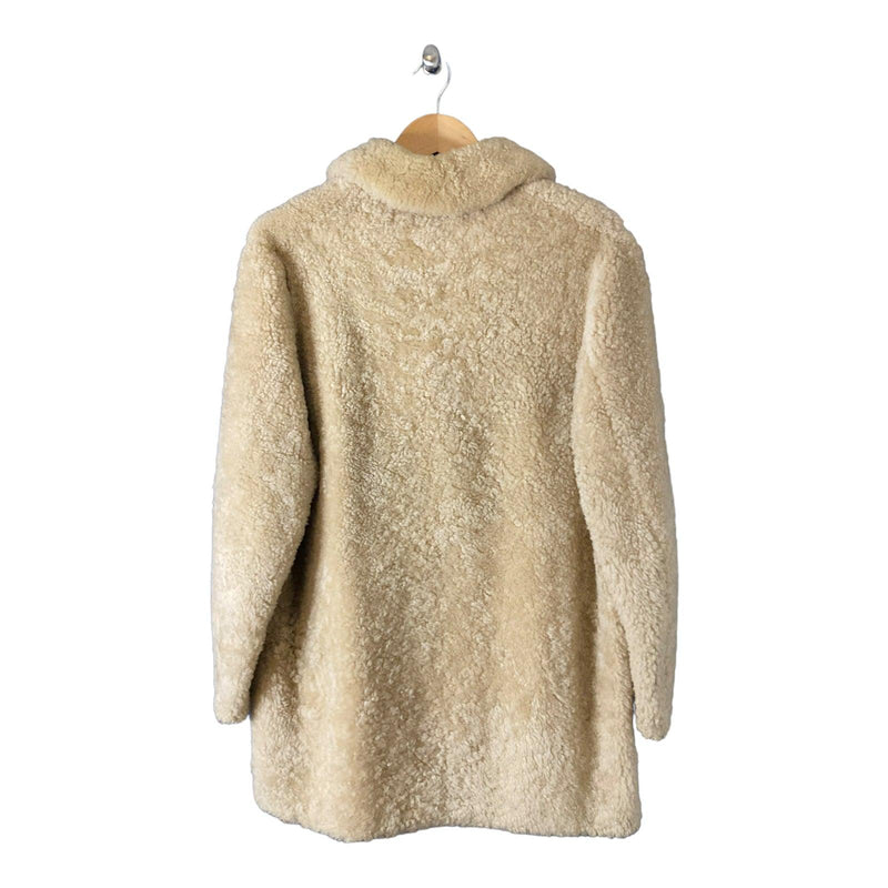 Moorlands Curlam Sheepskin Honey Long Sleeved Coat UK Size 16 - Ava & Iva