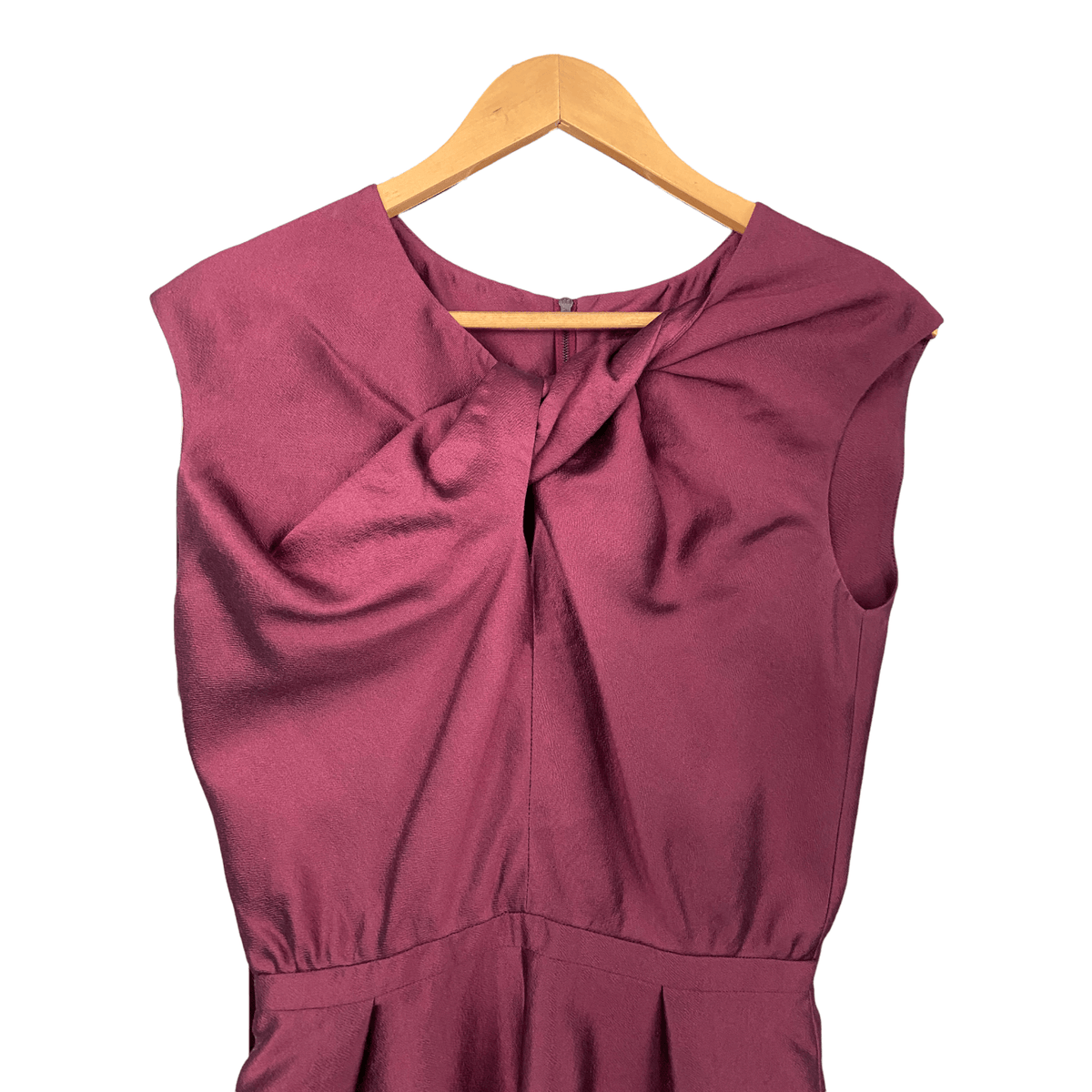 Mulberry Skater Dress Fully Lined Burgundy UK Size 8 - Ava & Iva