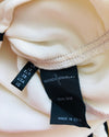 Amanda Wakeley 100% Silk Ruched Zip-up Cardigan Jacket Ivory Ecru Cream Black UK Size 12 - Ava & Iva