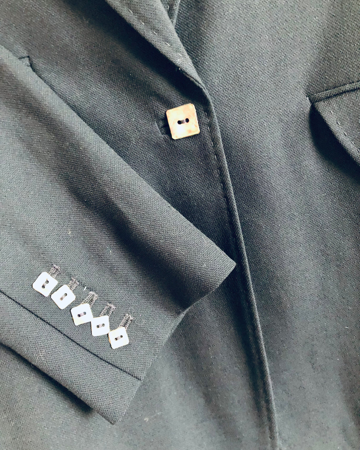 Mulberry Designer Vintage 100% Wool Day Evening Jacket Navy Blue UK Size 12 - Ava & Iva