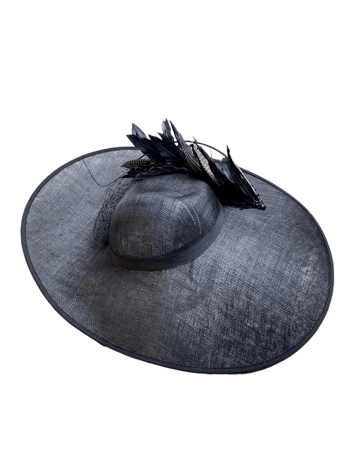 Biba Black Hat with Feathers - Ava & Iva