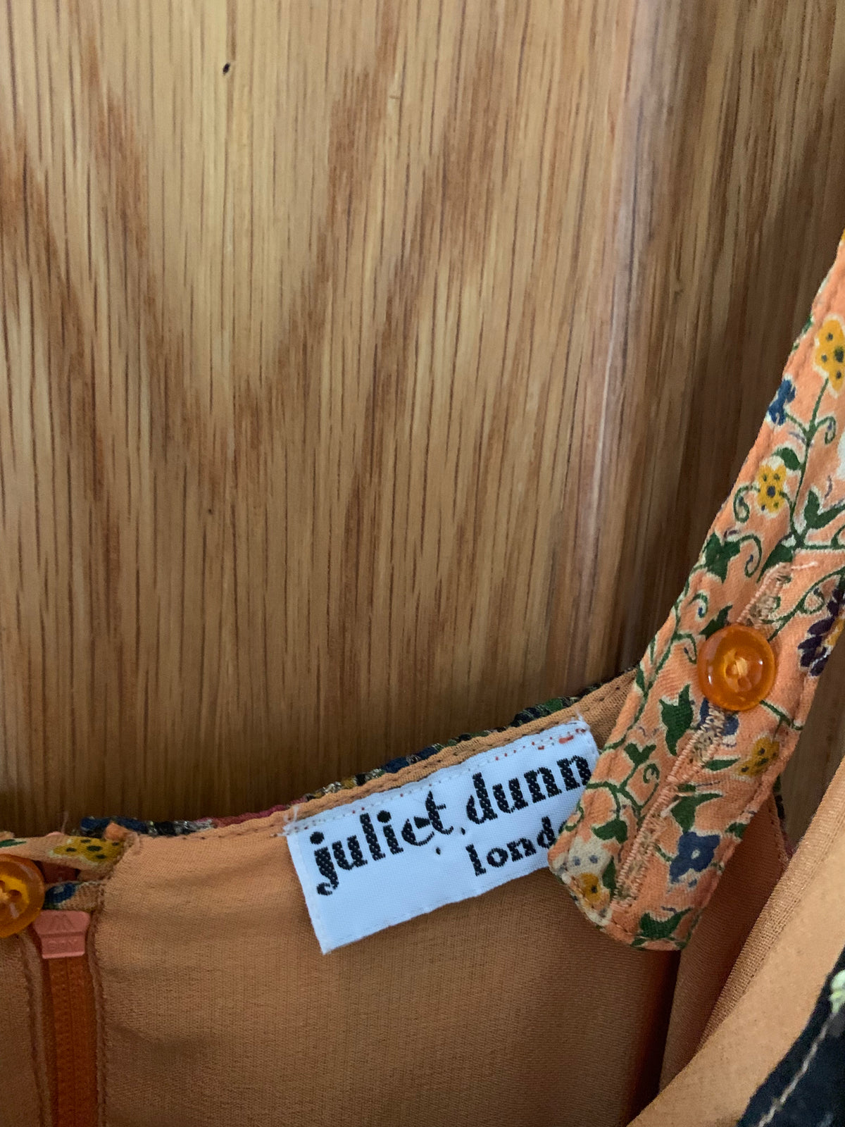 Juliet Dunn Floral Dress Orange UK Size 8/10 - Ava & Iva