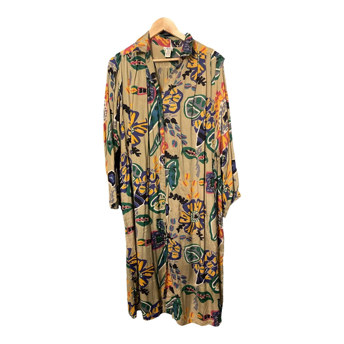 Adini Multi-Coloured Oversized Long Sleeved Shirt Dress UK Size One Size - Ava & Iva