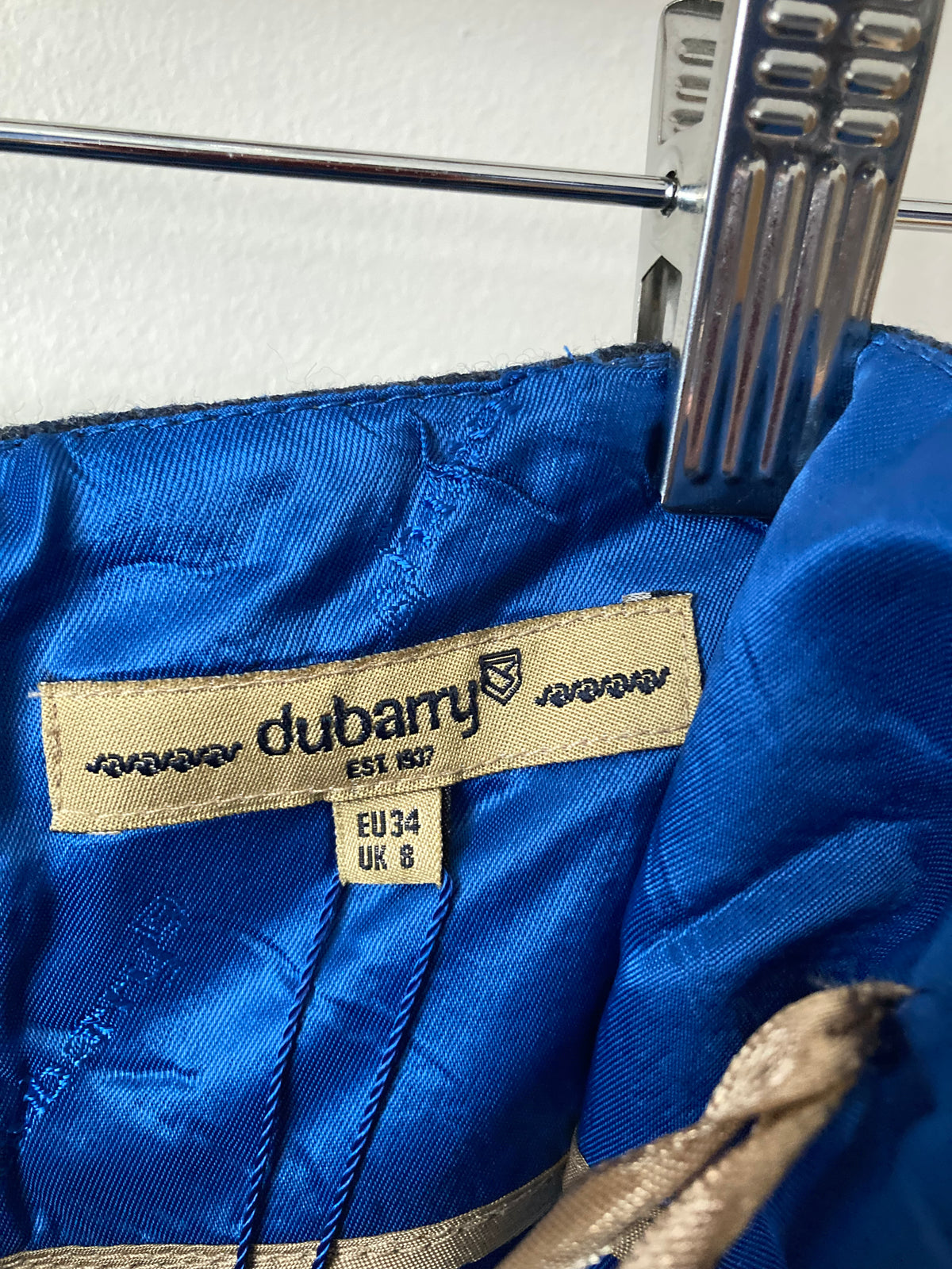 Dubarry Wool Blue Straight Skirt UK Size 6 - Ava & Iva