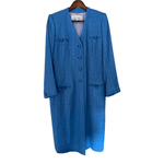 Donald Campbell at Chatelaine Vintage Linen Coat Blue Size 16 - Ava & Iva