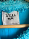 Weill Turquoise Long Sleeved Coat UK Size 20 - Ava & Iva