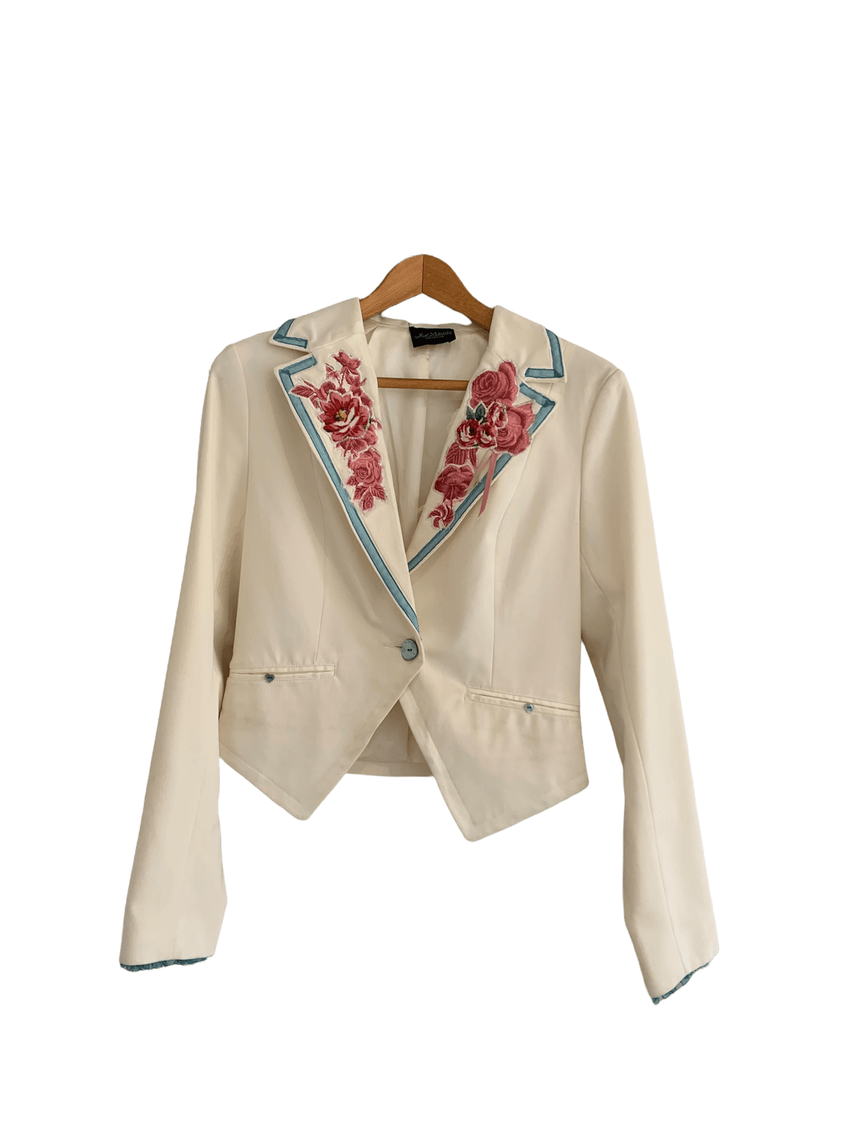 Just Maude Single Breasted Jacket Cream UK Size 10 - Ava & Iva