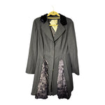 Lungta de Fancy Wool Blend Navy Long Sleeved Coat UK Size 10 - Ava & Iva
