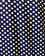 Vintage Fratini Designs 100% Cotton Long Sleeve Maxi Festival Boho Dress Navy Blue White Polka Dot Print UK Size 10 - Ava & Iva