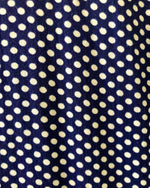 Vintage Fratini Designs 100% Cotton Long Sleeve Maxi Festival Boho Dress Navy Blue White Polka Dot Print UK Size 10 - Ava & Iva