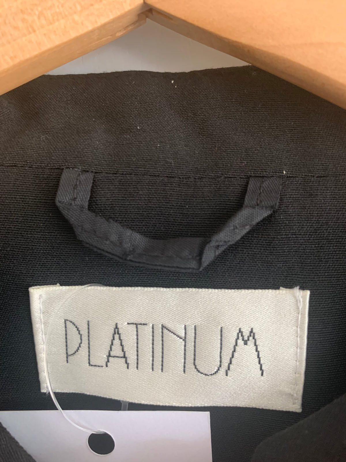 Platinum Fine Wool Long Jacket Coat Black UK Size 16 - Ava & Iva