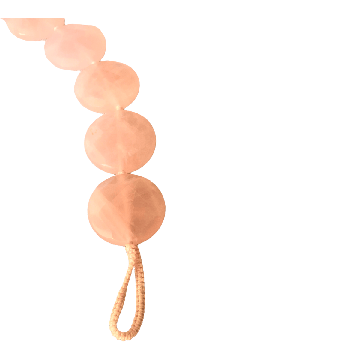 Vintage Rose Quartz Crystal Stone Single Strand Costume Necklet Necklace - Ava & Iva