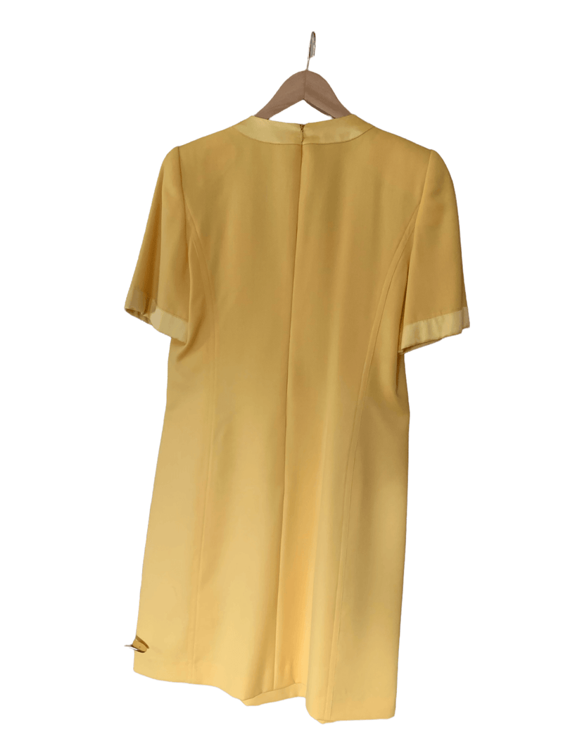 Rena Lange Short Sleeve Dress Yellow UK Size 12 - Ava & Iva