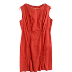 Sanfor Vintage 100% Cotton Shift Dress Coral Pink UK Size 16-18 - Ava & Iva