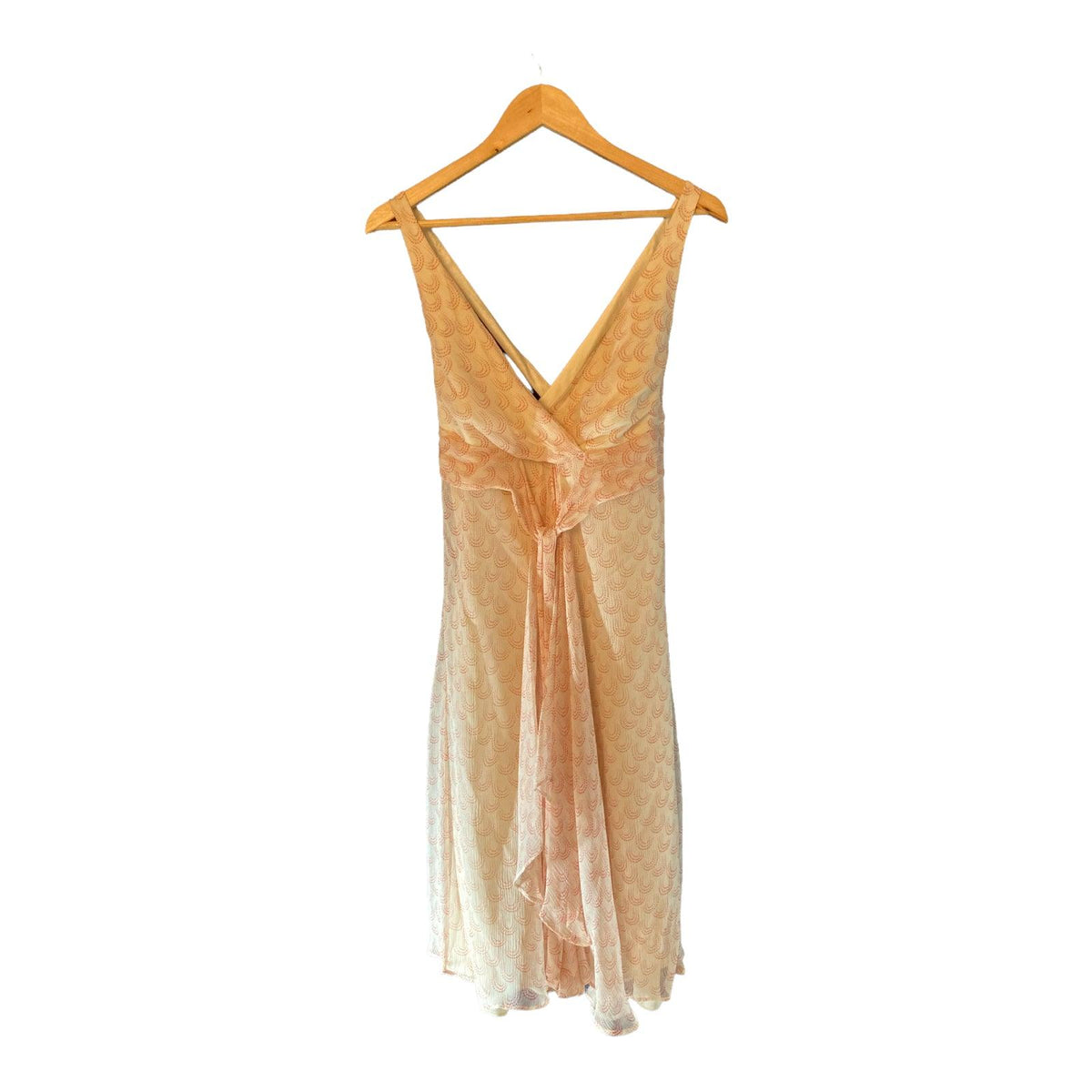 Temperley Silk Cream and Peach Sleeveless Dress UK Size 12 - Ava & Iva