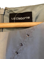 Liz Claiborne Silk Pale Grey Capped Sleeve Dress UK Size 10 - Ava & Iva