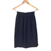 Jean Muir Vintage Wool Skirt Dark Navy Blue Elasticated Waist UK Size 10 - Ava & Iva
