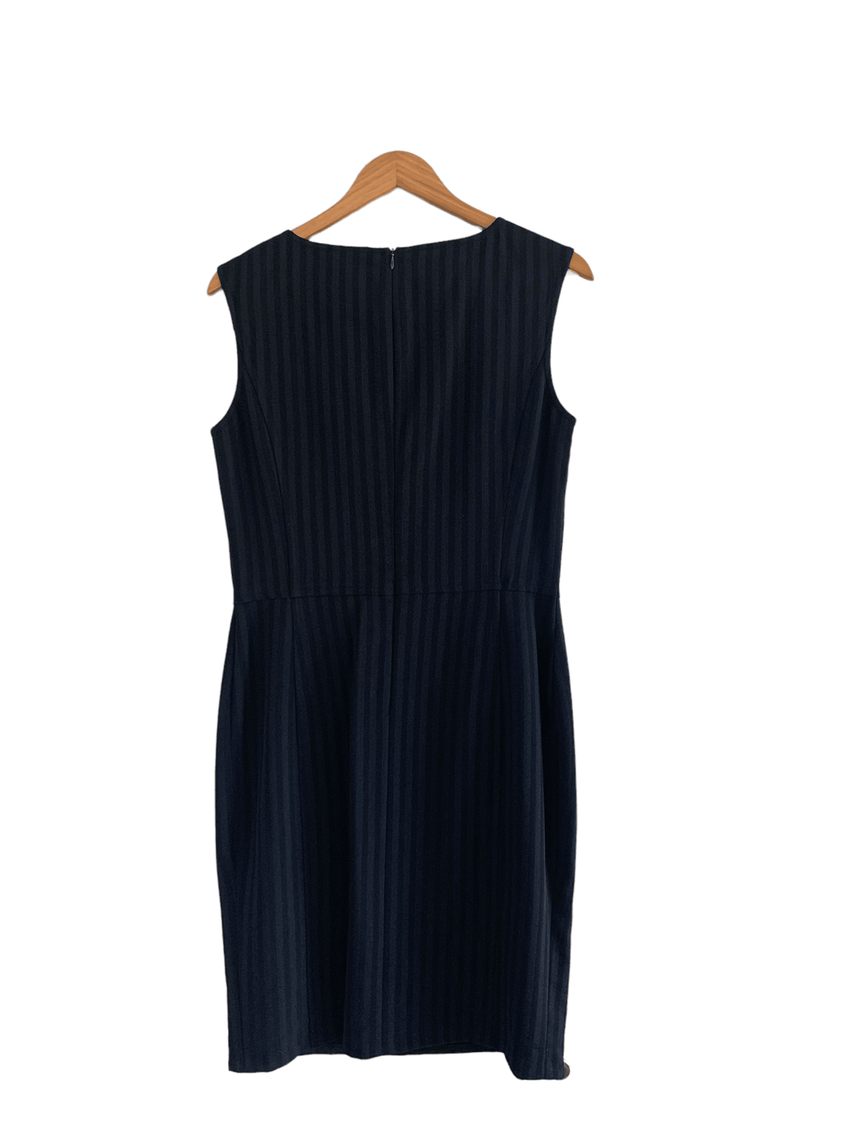 Rena Lange Wool Pinstripe Dress and Long Jacket Navy UK Size Medium - Ava & Iva