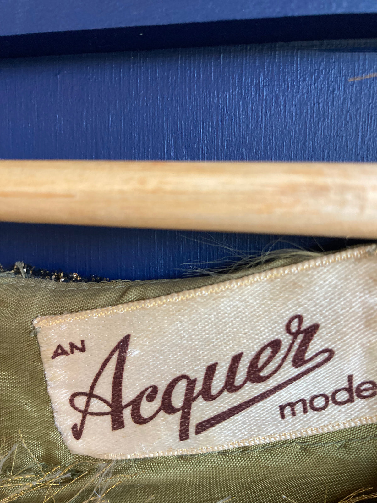 Acquer Vintage Khaki Patterned Short Sleeve Dress UK Size 10 - Ava & Iva