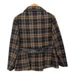Harella Vintage Short Coat Wool Blue Tartan Pattern UK SIze  12 - Ava & Iva