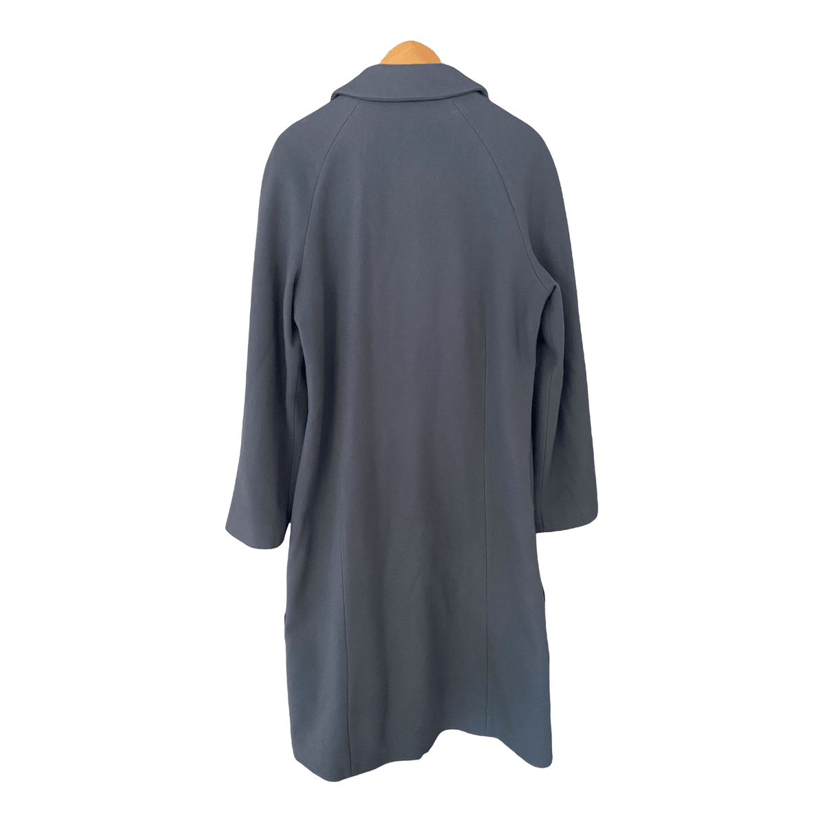 Just Maude Wool Mix Coat Teal with Applied Patches.  SIze L (16) - Ava & Iva