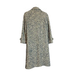 Paul Costelloe Pure New Wool Irish Tweed Navy & Taupe Long Sleeved Coat UK Size 16 - Ava & Iva