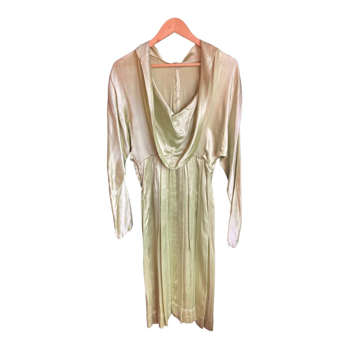 Vintage Lime Green Long Sleeved Dress UK Size 8 - Ava & Iva