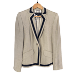 Paul Costelloe Dressage 100% Linen Blazer Single Breasted Taupe UK Size 12 - Ava & Iva