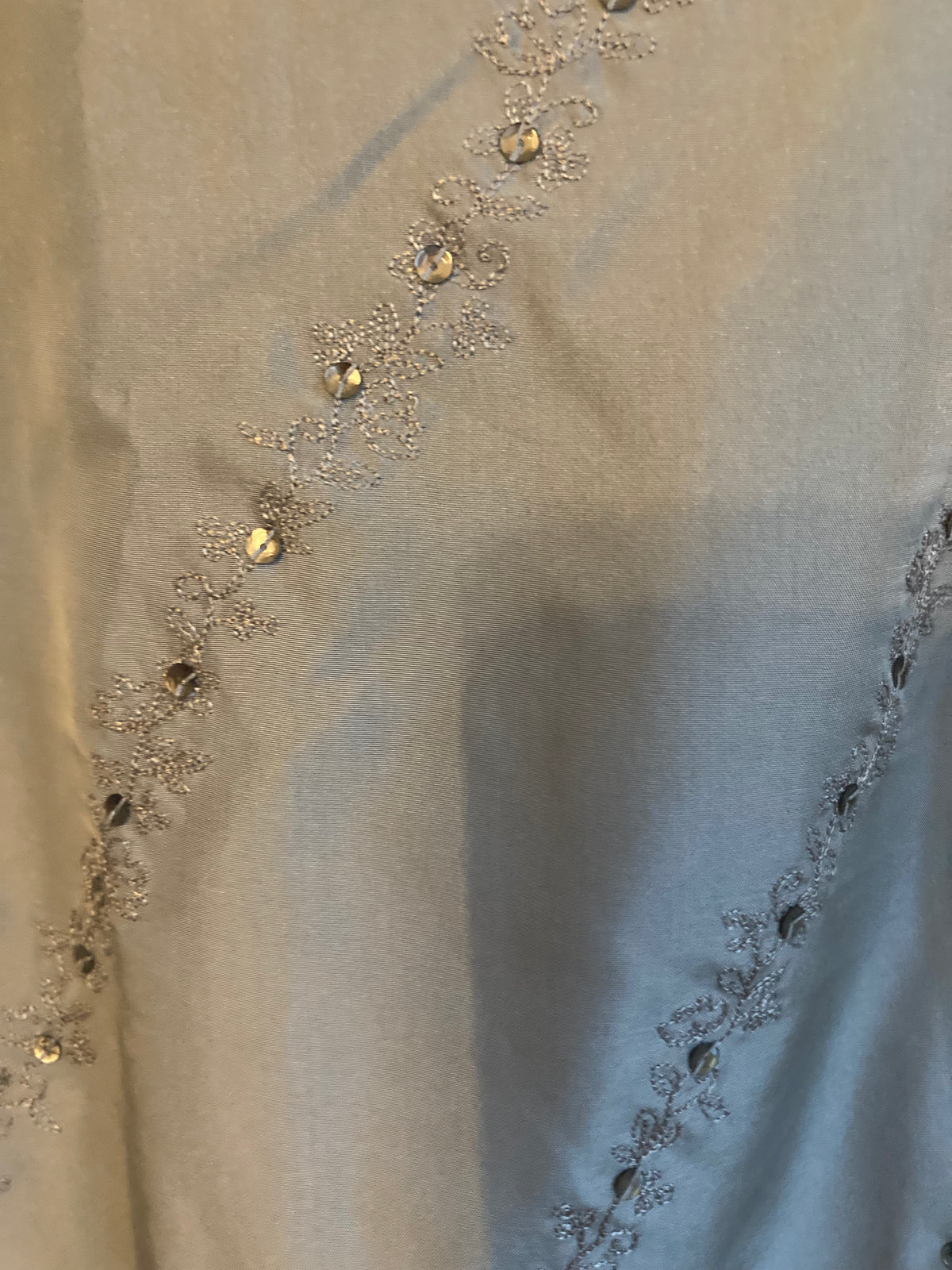 Liz Claiborne Silk Pale Grey Capped Sleeve Dress UK Size 10 - Ava & Iva