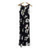 Rosso 100% Linen Sleeveless Maxi Dress Black White Floral Print BNWT UK Size 10 - Ava & Iva