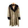 Vintage Leopard Print Long Sleeved Coat UK Size 16 - Ava & Iva