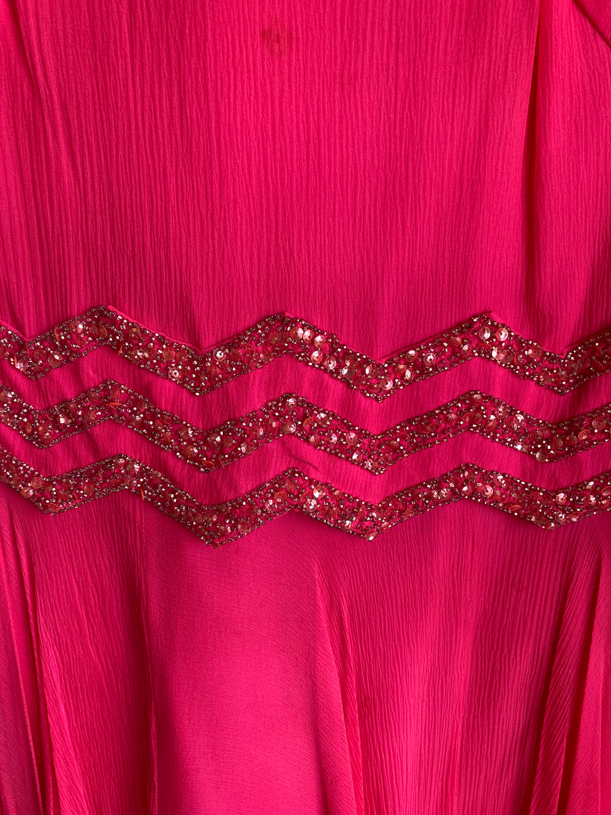 Vintage Cerise Pink Sleeveless Dress UK Size 8 - Ava & Iva